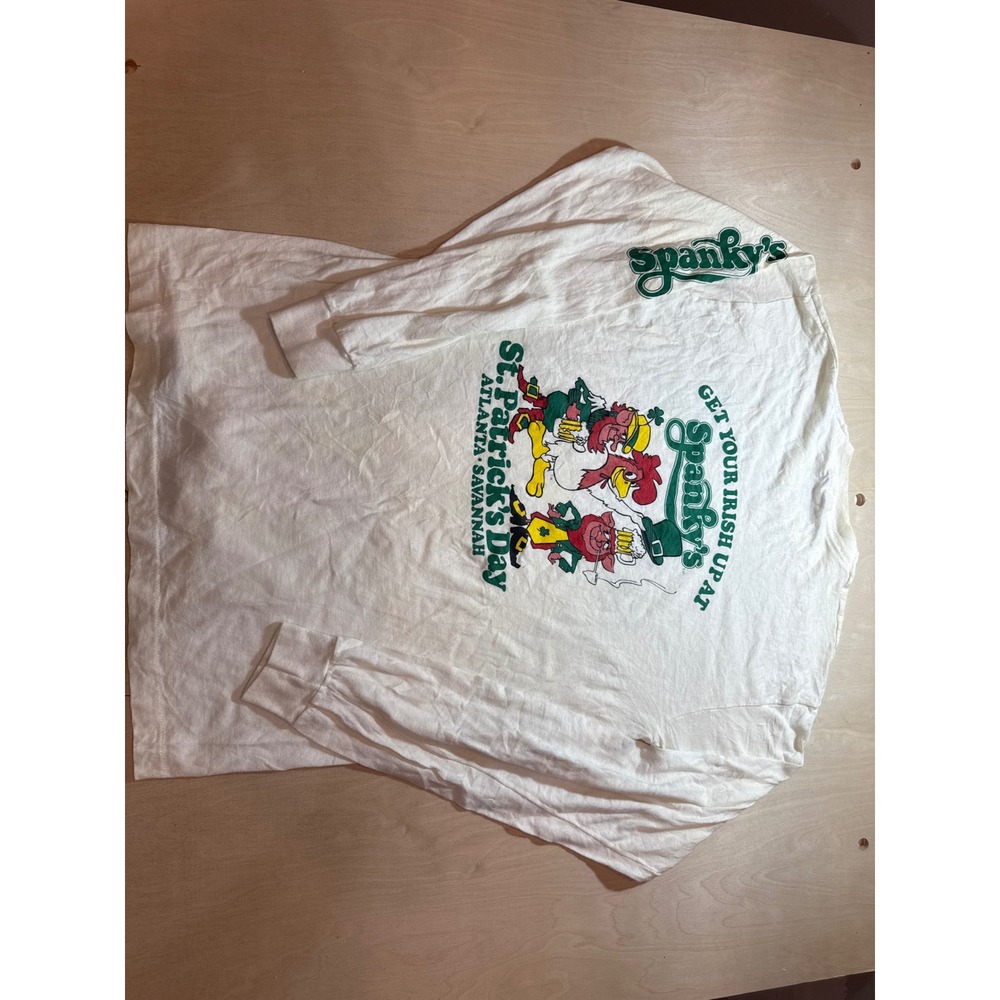 Vintage Spankys St Patricks Day Shirt XL Single Stitch Screen Stars Made in USA